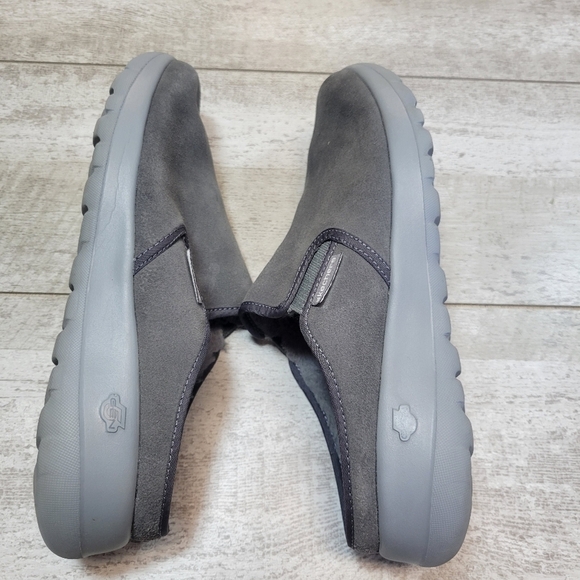 SKECHERS GOGA MAX GEN 5 Gray Clogs 8 Slip-On Faux Fur Lined - Picture 5 of 8